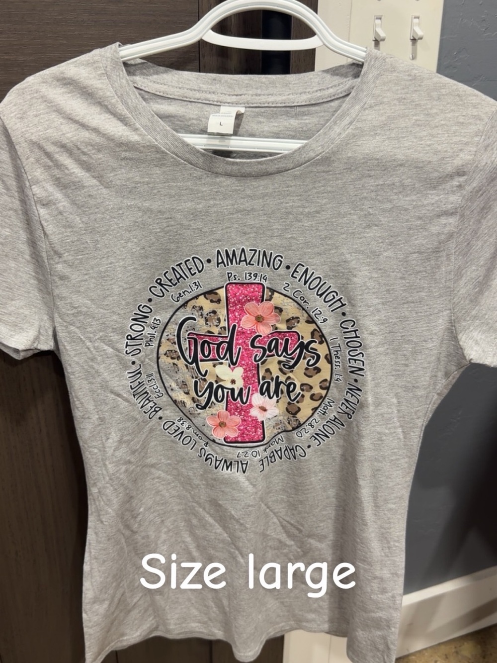 Custom made Gray Graphic Tee